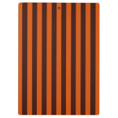Gebrannte orange vertikale Streifen-Retro Art Klemmbrett (Rückseite)