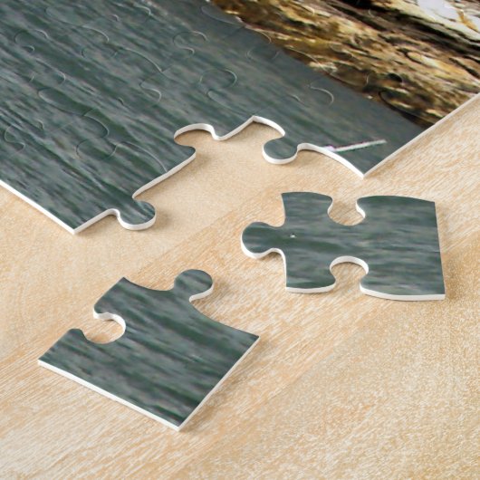 Gebrannter Insel-Leuchtturm, Maine-Puzzlespiel Puzzle (Seite)