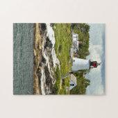 Gebrannter Insel-Leuchtturm, Maine-Puzzlespiel Puzzle (Horizontal)