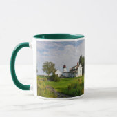 Gebrannter Insel-Leuchtturm Tasse-Maine Tasse (Links)