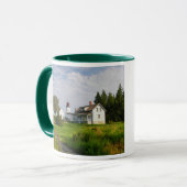 Gebrannter Insel-Leuchtturm Tasse-Maine Tasse (Vorderseite Links)