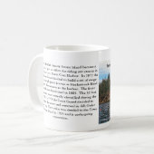 Gebrannter Mantel-Hafen-Leuchtturm, Maine-Tasse Kaffeetasse (Vorderseite Links)