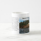 Gebrannter Mantel-Hafen-Leuchtturm, Maine-Tasse Kaffeetasse (Mittel)