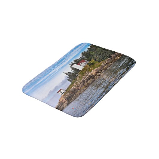 Gebrannter Mantel-Hafen-Leuchtturm, Schwan-Insel Badematte (Schrägansicht)