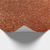 Gebrannter orange Glitter Geschenkpapier (Ecke)