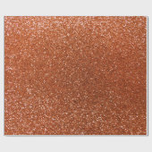 Gebrannter orange Glitter Geschenkpapier (Flach)