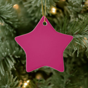 Gebrannter Rosa Stern Keramik-Ornament Keramikornament