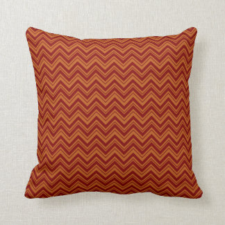 Gebrannter Sienna-Zickzack Designer-Kissen Kissen