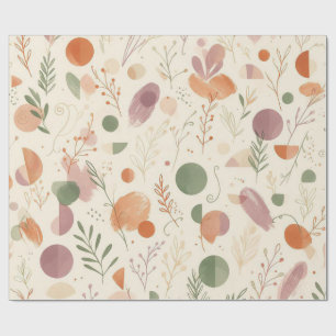 Gebrannter Terrakotta-Staub-Sage-Boho-Wüstenfarn-L Geschenkpapier