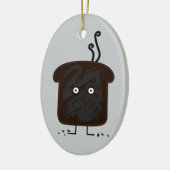 Gebrannter Toastrauch zerkrümelt Aschenbrot Keramikornament (Links)