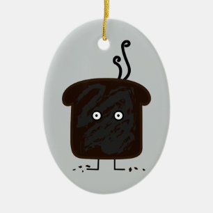 Gebrannter Toastrauch zerkrümelt Aschenbrot Keramikornament