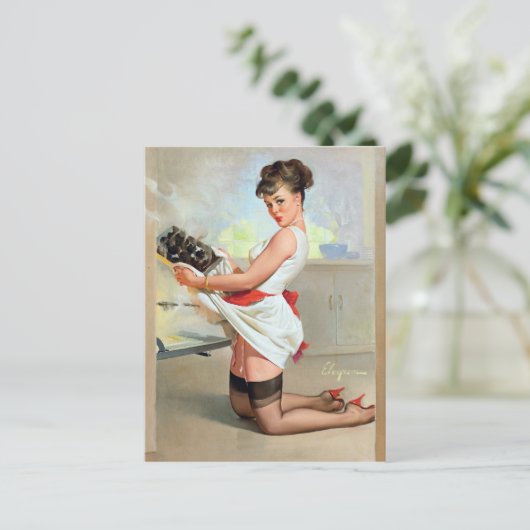 gebranntes Button nach oben Postkarte (Stehend Vorderseite)