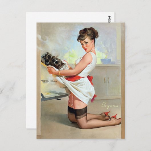 gebranntes Button nach oben Postkarte (Vorne/Hinten)