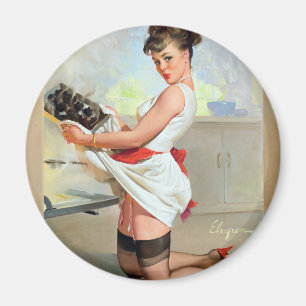 Gebranntes Button oben Magnet