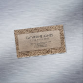 Gebranntes keltisches hölzernes Muster Magnetische Visitenkarte (Beispiel)