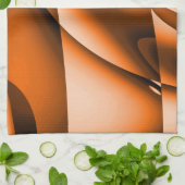 Gebranntes orange abstraktes Küchentuch (Gefaltet)