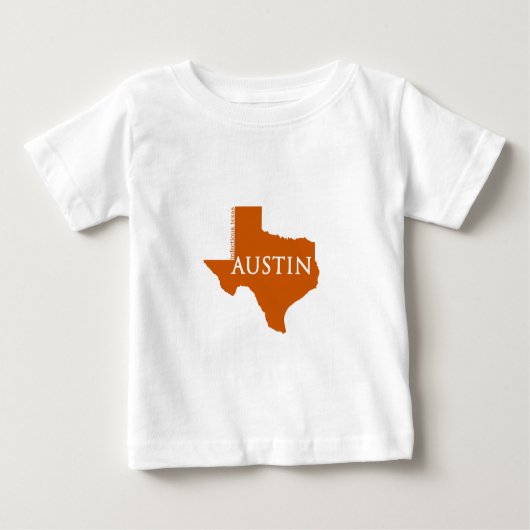 Gebranntes orange Austin Texas Baby T-shirt (Vorderseite)