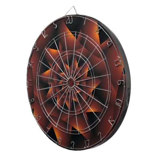 Gebranntes orange dunkles gewundenes dartscheibe (Vorderseite rechts)