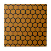 Gebranntes orange Hexagon 4 Fliese (Vorderseite)