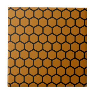 Gebranntes orange Hexagon 4 Fliese