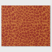 Gebranntes orange Leoparddruckmuster Geschenkpapier (Flach)