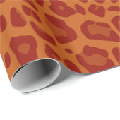 Gebranntes orange Leoparddruckmuster Geschenkpapier (Rolleneckpunkt)