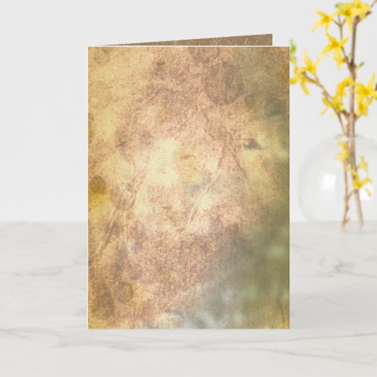 Gebranntes Pergament Karte (Gelbe Blume)