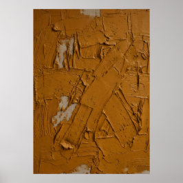 Gebranntes Sienna-Impasto-Abstrakt-Poster | Reichh Poster