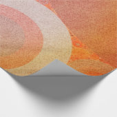 Gebranntes verblaßtes orange Retro Muster Geschenkpapier (Ecke)