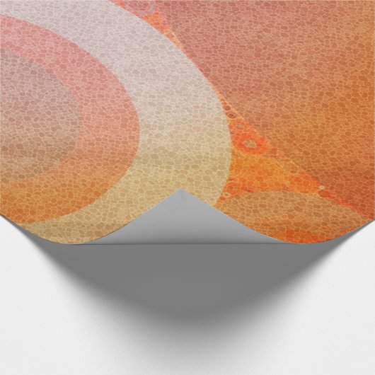 Gebranntes verblaßtes orange Retro Muster Geschenkpapier (Ecke)
