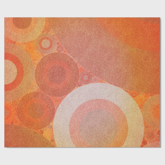 Gebranntes verblaßtes orange Retro Muster Geschenkpapier (Flach)