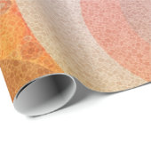 Gebranntes verblaßtes orange Retro Muster Geschenkpapier (Rolleneckpunkt)