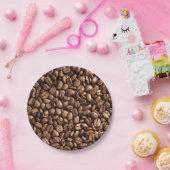 Gebratene Kaffeebohne-Beschaffenheits-Struktur Pappteller (Party)