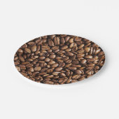 Gebratene Kaffeebohne-Beschaffenheits-Struktur Pappteller (Schrägansicht)