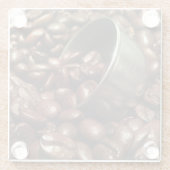 Gebratene Kaffeebohne-Fotografie Glasuntersetzer (Rückseite)