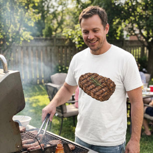 Gebratene Ribeye-Steak-BBQ-Fleisch-Illustration T-Shirt
