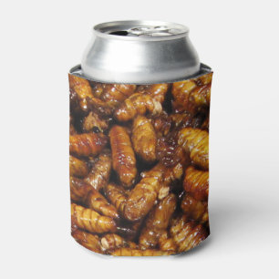 Gebratene Seidenraupe-… thailändische Dosenkühler