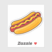 Gebratener Hot Dog Aufkleber (Blatt)