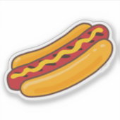 Gebratener Hot Dog Aufkleber (Vorderseite)
