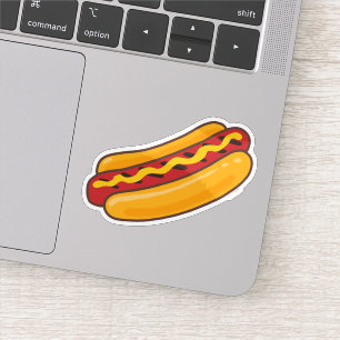 Gebratener Hot Dog Aufkleber