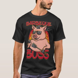 Gebratener Schweine-BBQ-Grillmeister-Koch Barbeque T-Shirt