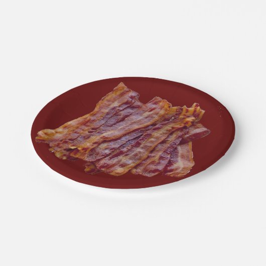 Gebratener Speck Pappteller (Schrägansicht)