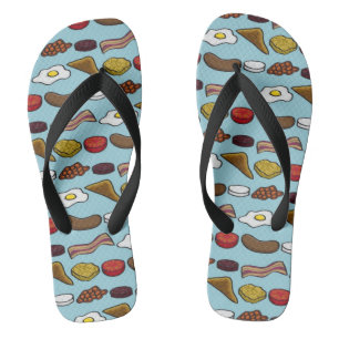 Gebratenes Frühstück Badesandalen