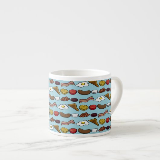 Gebratenes Frühstück Espressotasse (Vorderseite Rechts)