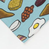 Gebratenes Frühstück Fleecedecke (Ecke)