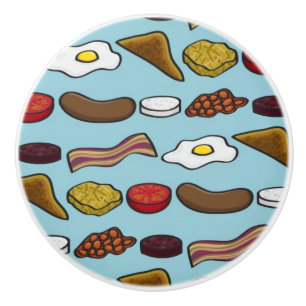 Gebratenes Frühstück Keramikknauf