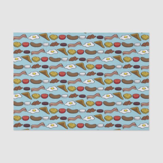 Gebratenes Frühstück Seidenpapier (Vorderseite)