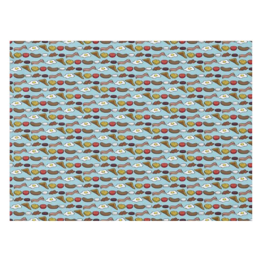 Gebratenes Frühstück Tischdecke (Vorderseite (Horizontal))