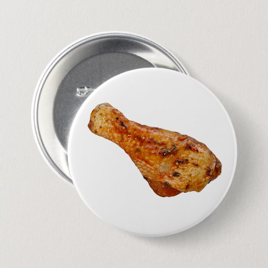 Gebratenes gekochtes Hühnerbein Button (Vorne & Hinten)