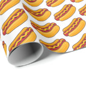 Gebratenes Hot Dog Muster Geschenkpapier (Rolleneckpunkt)